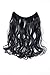 EMERLY Secret Halo Hair Extensions 20inch One Piece Highlight Invisible Crown Headband Hairpieces Hidden Elastic Miracle Fish Wire Synthetic Wavy Ombre Hair Extensions