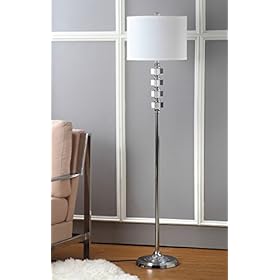 SAFAVIEH Lighting Collection Lombard Street Clear Crystal/ Chrome 60-inch Living Room Bedroom Home Office Standing Floor… 41TSaNmIknL