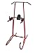 Stamina X Power Tower with VKR - Dip Bar Pull Up Bar Station with Smart Workout App - Dip Bars for Home Workout - Up to 250 lbs Weight Capacity - Red