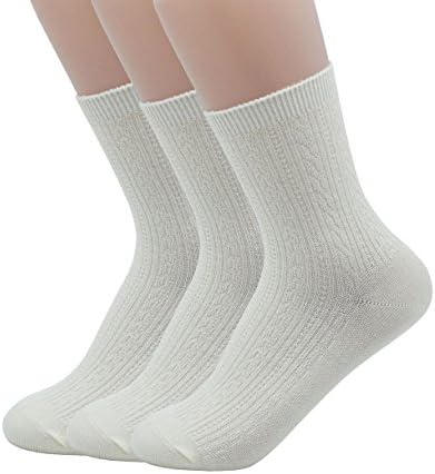 YJLSO Women Solid Color Casual Cotton Socks,Multiple style / Multiple Color (D-White)
