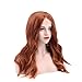 CIMITIKI Glueless Red Copper Lace Front Wigs Long Loose Wave 18Inch Orange Side Part Hair Style Synthetic full Ginger Wig Heat Resistant Fiber for Women Girls