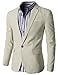 H2H Mens Slim Fit Suits Casual Solid Lightweight Blazer Jackets One Button Flap Pockets