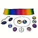 NorNovelties Hippie Costume Accessories - Peace Sign, Rainbow, Size One size