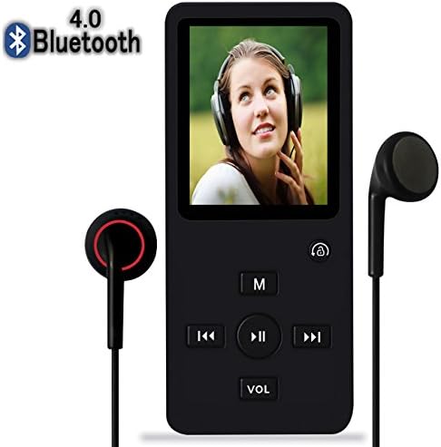 MP3 Player with Bluetooth,8GB Bluetooth MP3 Music Player with FM Radio/Speaker,Lossless Sound,Support Shuffle,Voice Recorder,Video,Photo,EBook,Pedometer for Running Walking