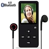 MP3 Player with Bluetooth,8GB Bluetooth MP3 Music Player with FM Radio/Speaker,Lossless Sound,Support Shuffle,Voice Recorder,Video,Photo,EBook,Pedometer for Running Walking