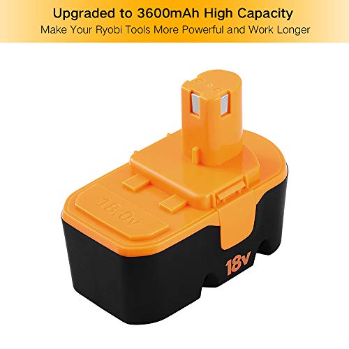 Upgraded to 3600mAh Ni-Mh Replace for Ryobi 18V Battery ONE+ P100 P101 130224028 130224007 ABP1801 ABP1803 Cordless Power tools Pack of 1 - Thumbnail 2