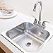 Kindred Essentials All-in-One Kit 15-inch x 15-inch x 6-inch Deep Drop-In Bar or Utility Sink in Satin Stainless Steel, FBFS602NKIT primary