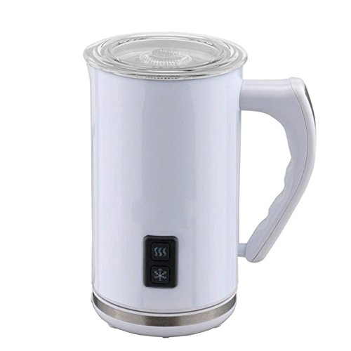 Milk Frother Electric Professional Hot and Cold Dense Foam Coffee One Touch Automatic Milk Steamer Warmer with Whisk Stainless Steel Silent Operation Non-Stick Coating Thick Froth Milk Foamer Machine (Milk Frother 5)