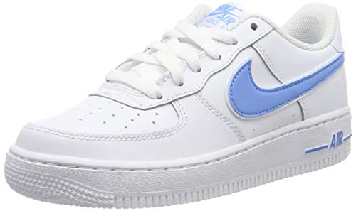 Nike Air Force 1-3 (gs) Big Kids Av6252-102 Size 4 White/University Blue