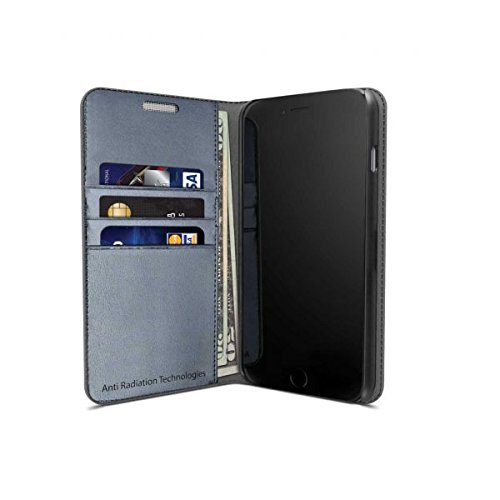 Vest Anti Radiation Wallet & Phone Case - Compatible Samsung Galaxy S9+ PLUS - Certified EMF & RFID Protection + Drop & Impact Protection, 98% Less Radiation (Black)