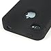 SQDeal Hybrid Hard Case Protective Cover with Touch Stylus Pen, Front Back Screen Protector, Dust Plug, Earphone for iPhone 4/4s - Black