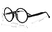 BEISON Vintage Round Glasses Frame Inspired Eyeglasses Circle Clear Lens (Matte black, 52)