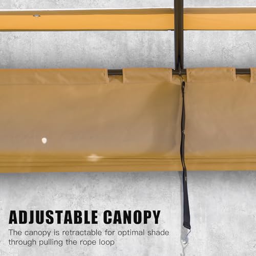 Domi Outdoor Living 9x13 Retractable Pergola Review: Wall-Mounted Aluminum Patio Cover with Beige Canopy image 19