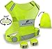 FREEMOVE Reflective Vest Running Gear + 2 Bands & Bag/Ultralight & Comfy Safety Vests with Front Pocket > High Visibility Reflector > for Men, Women > Running, Dog Walking or Cycling