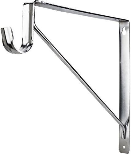 Chrome- Shelf &amp; Rod Support Brackets- For 1-5/16" Diameter Round Closet Rods