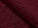 Chezmoi Collection Austin 3-Piece Oversized Bedspread Coverlet Set (Queen, Burgundy)