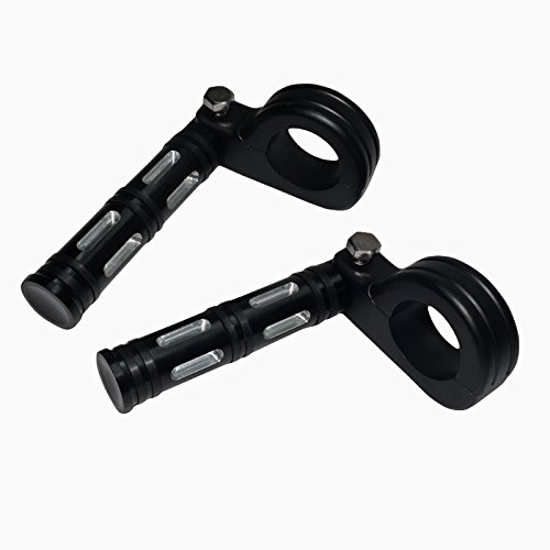 Edge Cut Foot Pegs Mount Clamp Black Motorcycle 1.25" 1 1/4" 32mm Motorcycle Engine Highway Guard Pilot Foot Pegs Mount Clamp Footpegs Footrest For Harley Davidson Touring Yamaha Honda Kawasaki - Thumbnail 2