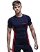SEOBEAN Men's Sports Gym Training Fitness Short Sleeve Tee