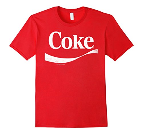 Mens Coca-Cola Vintage White Coke Logo Graphic T-Shirt 3XL Red
