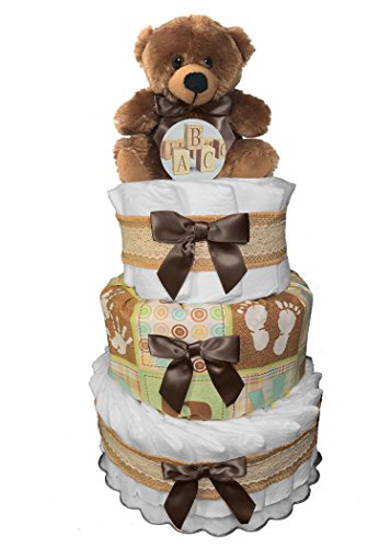 baby boy teddy bear cake
