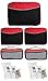 Large Medium Slim Packing Organizers Set for Travel Luggage And bags (5pcs Red)
