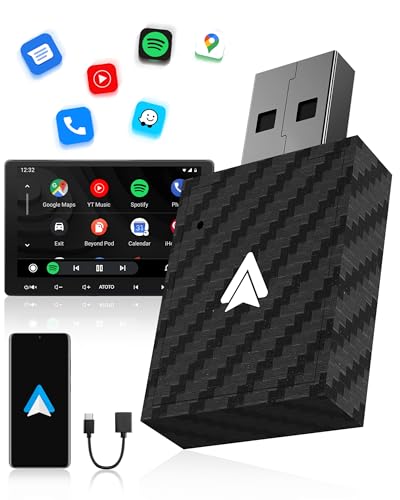 WityEye Wireless Android Auto Adapter, Bluetooth V5.3 Stable Connection, 5.8GHz High Speed WiFi, USB A/C, for Android 11+ Smartphone, Converts Wired Connection to Wireless