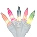 Mini Pastel Christmas Light Set - Multicolor - 20' White Wire - 100ct