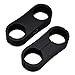 ESPEEDER 2pcs AN6 Billet Aluminum Dual Oil Fuel Water Line Hose Separator Clamp Black