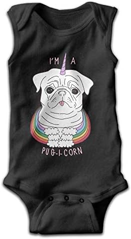 I'm A Pugicorn Pug Unicorn Newborn Infant Baby Sleeveless Bodysuit Romper