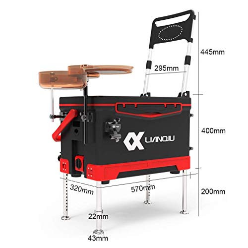 ZFF Fischereikasten Mit Sitz 40L Vierbeiner Heben Groß Kapazität Verdickung Isolierung Angelbox Angeln Ausrüstung Mit… – Bild 3