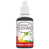 Custom Body Art 1-Ounce Black Temporary Airbrush Tattoo Body Art Paint Alcohol Based