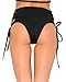 iHeartRaves Side Tie Lace Up High Waisted Rave Booty Shorts (Black, Small)