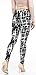 LMB Lush Moda Extra Soft Leggings with Designs- Variety of Prints - 720F Black White Stripes B5