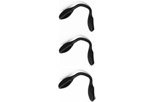 Caulo Replacement Nose Pads Bridge for fit Oakley Split Shot OO9416 Crossrange OO9371 Targetline OO9397 Glass Sunglass Frames (Black - 3 Pairs)