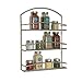 Spectrum Diversified Euro Rack Kitchen Cabinets, Pantry Organizer & Storage, 3 Tier Wall-Mounted Spice Organizer, Satin Nickel