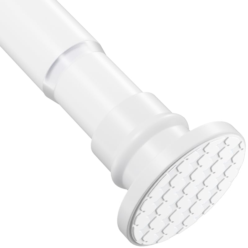 Photo 1 of XIQIYY Small Shower Rod 18-32 Inches Short Adjustable Tension Shower Curtain Rod No Drilling White Spring Tension Rod Non-Slip,Stainless Steel