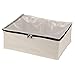 Household Essentials 3364-1 Cotton Canvas Blanket Storage Bags | Natural, Off-White