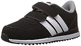 adidas NEO Boys' V Jog Cmf Inf Sneaker, Black/White/Tech Grey, 10 M US Toddler