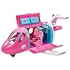 Barbie-GDG76-Dreamplane-Playset-with-Accessories-Multicolour Barbie Dreamplane Transforming Playset, Reclining Seats, Working Overhead Compartments, 15+ Pieces, Puppy, Snack Cart…