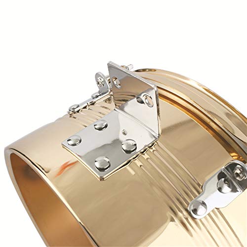 Kuyal Latin Percussion 13" & 14" Timbales Drum Set with Stand and Cowbell, Golden