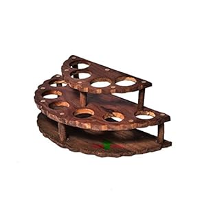 Bridge2shopping Wooden Lipstick Stand Holder Nail Polish Organizer Cosmetic Storage, 8 cm