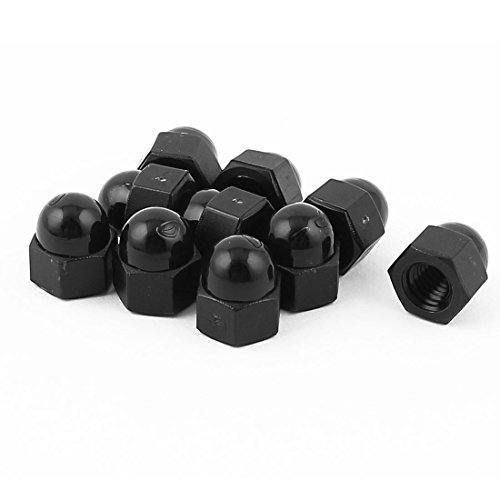 10pcs M6 Plastic Bolt Nut Caps Inner Threaded Protection Covers Black
