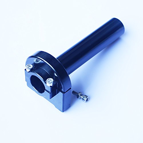 Yibid Motorcycle 7/8" Handlebar Rubber Gel Hand Grips and Black Aluminum Throttle for Honda Aprilla, BMW, Kawasaki, KTM, Ducati Go Kart Sport Bike, Orange Gold - Thumbnail 7