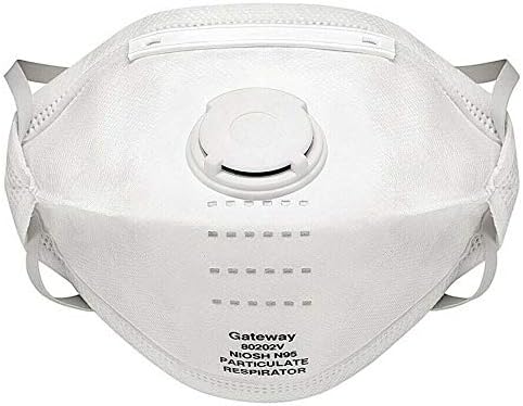 Gateway Safety 80202V SaniFold N95 Vented Particulate Respirator Mask, 20 Pack