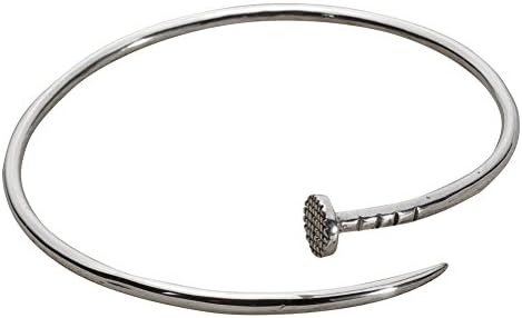 Women's Nail Bangle Stainless Steel Bangle Cuff Bracelet