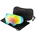 Homitt Ski Goggles, Snowboard Skiing Goggles with 100% UV400 Coating Frameless Anti Fog Mirror Lens, Adjustable Size and Detachable Strap - A Protective Storage Box Included