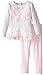 Nannette Little Girls' Knit with Chiffon Top and Matching Leg Set