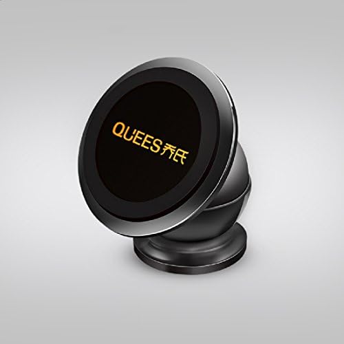 QUEES Magnetic Cell Phone Holder - Magnetic Cell Phone Mount - Dashboard Cell Phone Holder - Fits All Cell Phones on Cars (Bright Black)