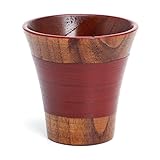 BetterM Handmade Natural Solid Wood Tea Cup Wooden for Wine Coffee Water Drinking Mug (6#)