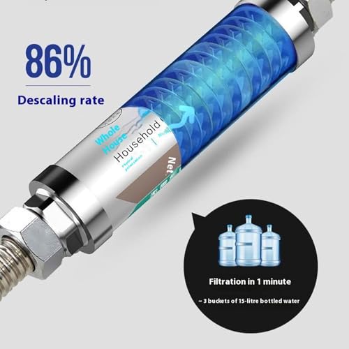 Julihai Addolcitore Acqua Senza Sale, Anticalcare Magnetico in Acciaio Inossidabile per Tubi e Riscaldatori, Prevenzione del Calcare da 32 a 212 Fahrenheit (3/4 pollici (DN20))